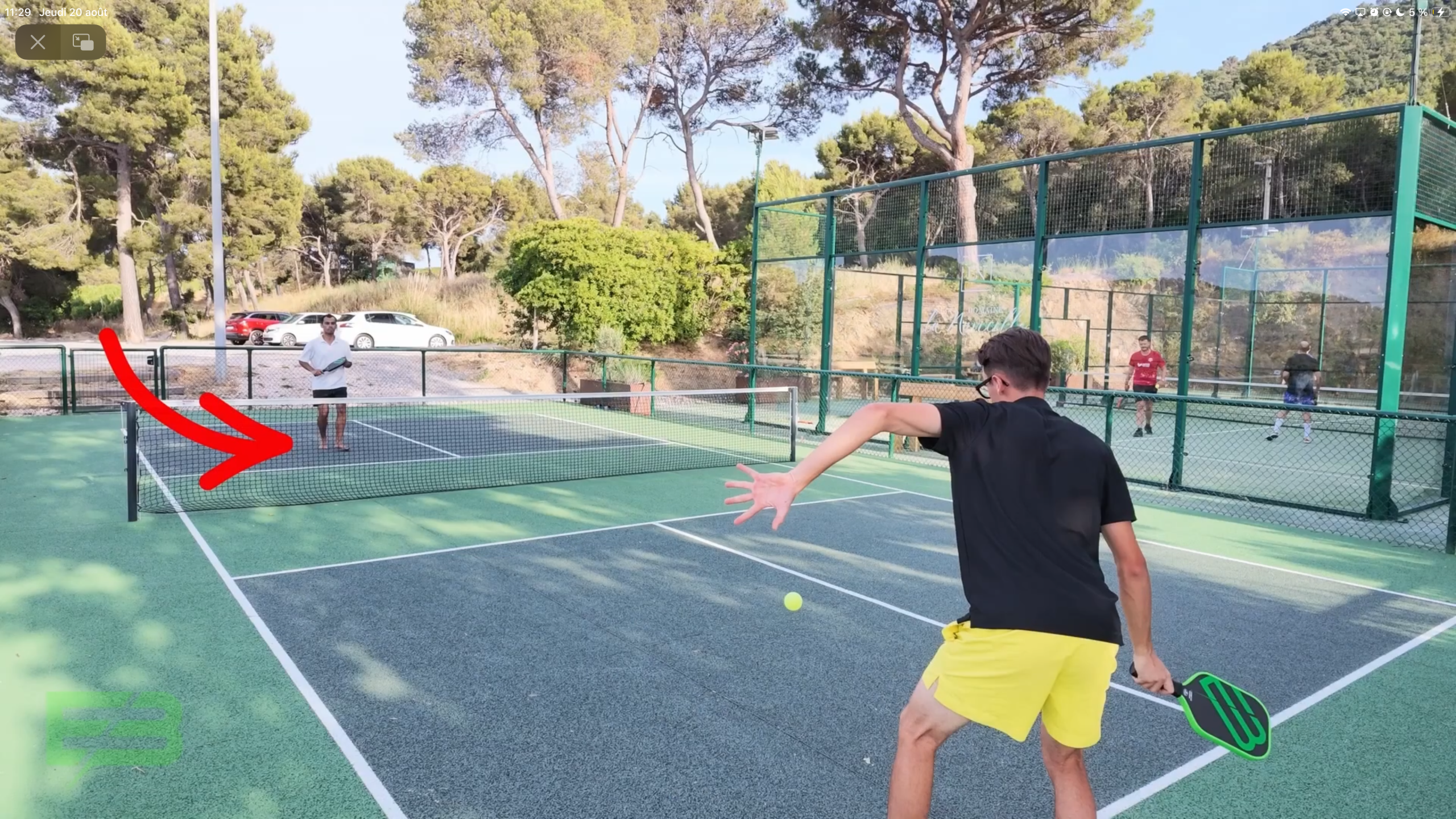 Stratégies pickleball troisième coup en amorti dropshot